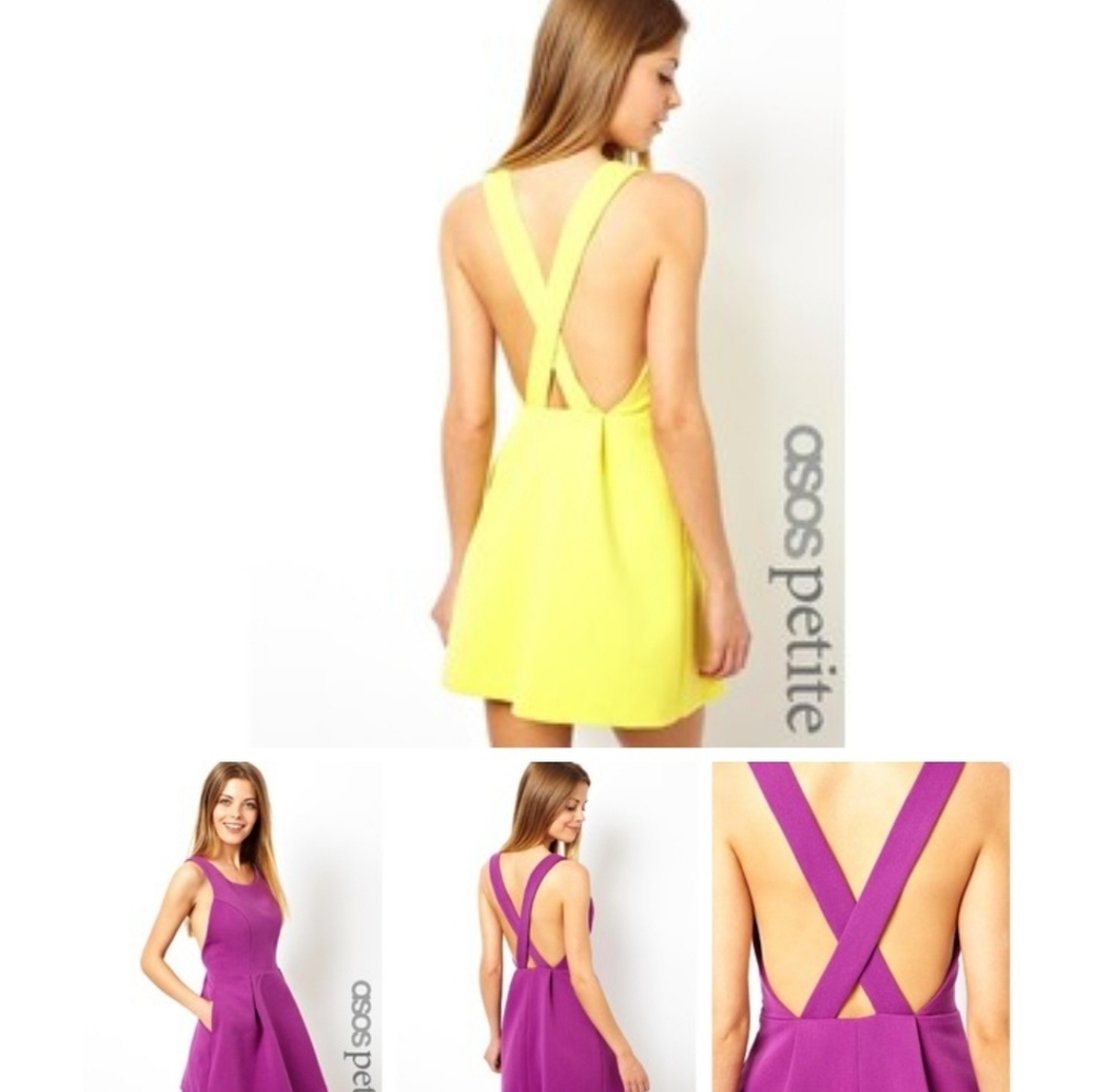 Petite Cross Back Tulip Skirt Dress